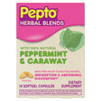 Pepto Herbal Blends, 100% Natural Peppermint Help Soothe Occasional Indigestion, 14 Softgels