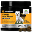 Pet Honesty Dog, Max Strength Allergy Skin Health Support Supplement W Probiotics, Omega 3S and Biotin, Duck Flavor, 90 Count Soft Chews