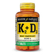 Mason Natural Vitamin K2 100 Mcg plus Vitamin D3 - Supports Bone, Cardiovascular & Muscle Health, 100 Tablets