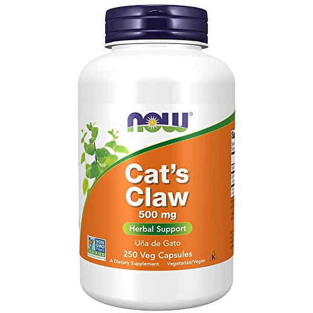 NOW Supplements, Cat'S Claw 500 Mg, Non-Gmo Project Verified, Herbal Supplement, 250 Count (Pack of 1)