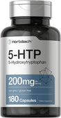 5HTP 200Mg Capsules | 180 Capsules | Griffonia Simplicifolia | 5HTP Extra Strength Supplement | Non-Gmo, Gluten Free | 5 Hydroxytryptophan | by Horbaach