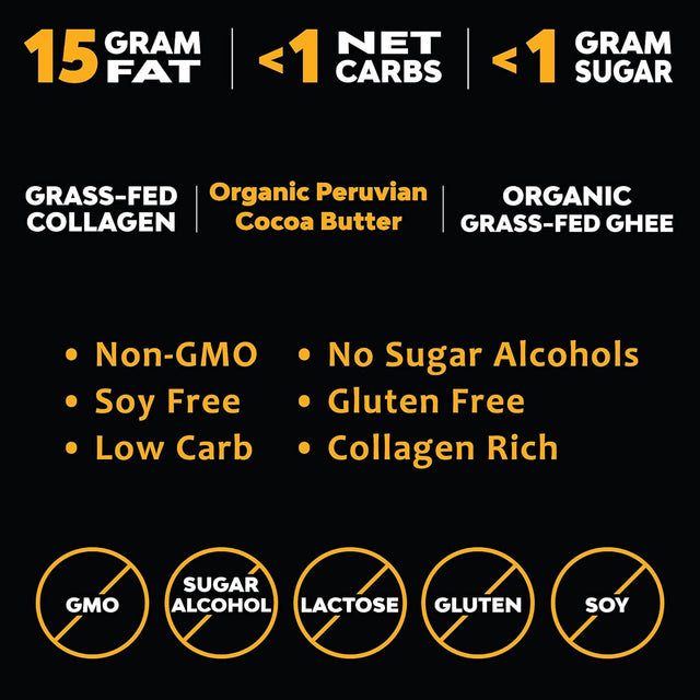 Marigold Keto Fat Bombs - Danish Butter Cookie - Low Carb, Collagen Rich, Grass-Fed Ghee, Organic Cocoa Butter, Gluten-Free, Non-Gmo (3 Bags, 5 Servings Each), No Weird Aftertaste