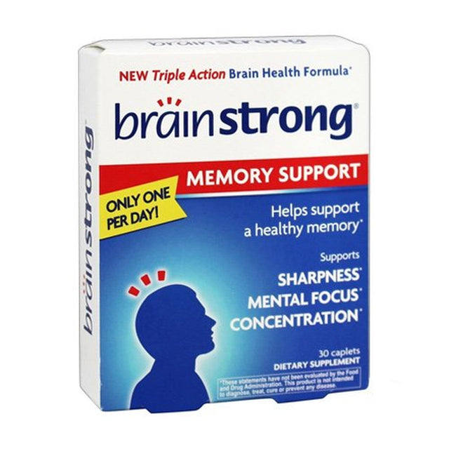 Brainstrong Memory Support Dietary Supplement Caplets, 30 Ea, 6 Pack