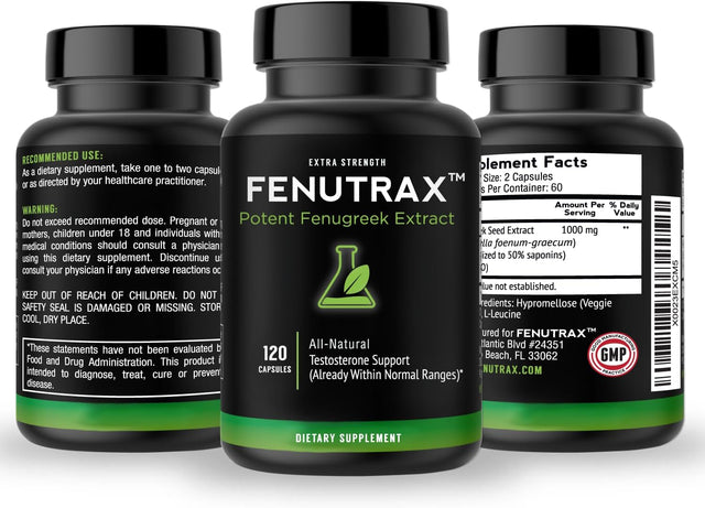 Vitamonk Fenutrax™ Fenugreek Extract 2 Months Supply - Stronger than Testofen for Men - Fenugreek Seed Extract - Muscle Growth, Energy, and Drive Support