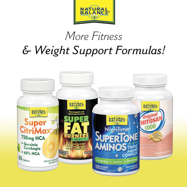 Natural Balance Super Fit Burners | Fat Burner & Appetite Supplement & Plan | Healthy Weight Formula W/ Garcinia & Grapefruit | 60 Vegcaps, 15 Serv.