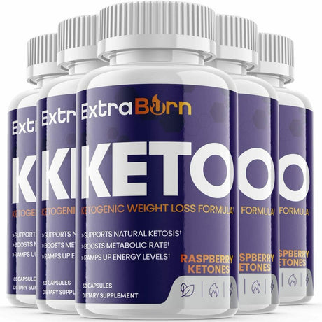 (5 Pack) Extra Burn Keto - Supplement for Weight Loss - Energy & Focus Boosting Dietary Supplements for Weight Management & Metabolism - Advanced Fat Burn Raspberry Ketones Pills - 300 Capsules