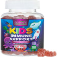 Kids Immune Support Gummies with Vitamin C, Zinc & Echinacea, Gluten Free & Non-Gmo Chewable Immune Support for Kids Gummy, Daily Childrens Immune Support Vitamins, Vegan, Berry Flavor - 90 Gummies