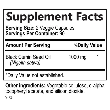 Black Seed Oil Capsules 1000Mg - Vegan Cold-Pressed Nigella Sativa Black Seed Oil, Nature'S Pure Black Cumin Seed Oil for Immune, Hair and Brain Support, Non-Gmo - 180 Capsules