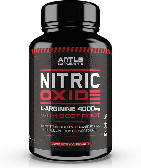 Nitric Oxide Supplement Booster Complex L Arginine 4000Mg,L Citrulline, Aakg,Beet Root,Pre Workout Supplement,Muscle Bulider,Growth,Pumps,Blood Flow,Vascularity,Heart Health,180 Capsules