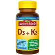 Nature Made Vitamin D3 K2, 5000 IU (125 Mcg) Vitamin D, Dietary Supplement for Bone, Teeth, Muscle and Immune Health Support, 30 Softgels, 30 Day Supply