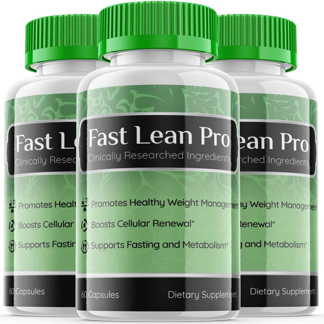 (3 Pack) Fast Lean Pro - Keto Weight Loss Formula - Energy & Focus Boosting Dietary Supplements for Weight Management & Metabolism - Advanced Fat Burn Raspberry Ketones Pills - 180 Capsules