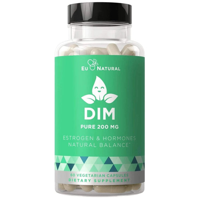 DIM Supplement Pure 200 Mg – Energy Fatigue and Stress Relief, Estrogen Balance, Menopause & Hot Flashes, Hormonal Support for Women – Enhanced Bioavailability Bioperine – 60 Vegan Soft Capsules