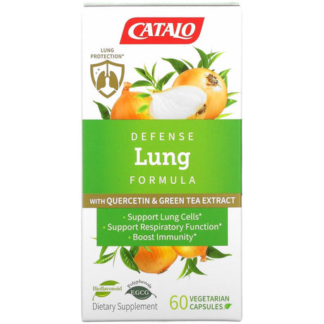 Catalo Naturals Defense Lung Formula with Quercetin & Green Tea Extract, 60 Vegetarian Capsules