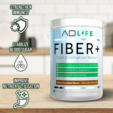 Project AD Fiber+ Vegan Fiber Supplement Powder, Supports Gut Health and Digestive Regularity (Mango, 16.4 Oz)