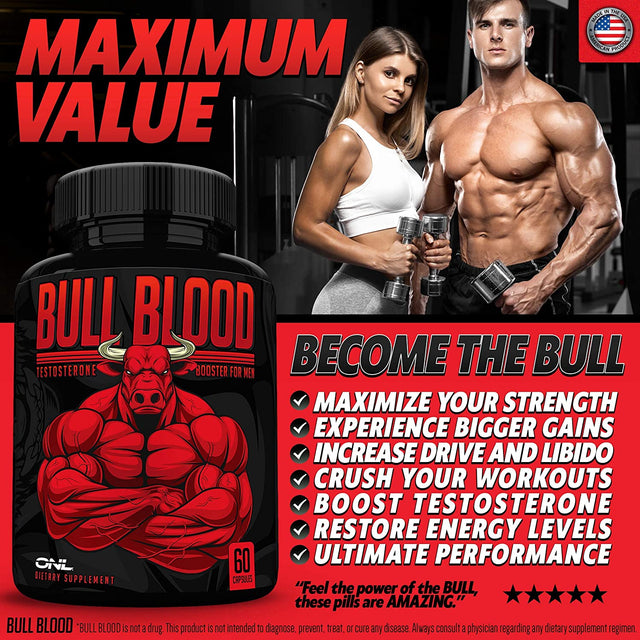 Osyris Nutrition Lab Bull Blood Stack - Bull Blood Test Booster, Bull Blood Nitric Oxide, and Bull Blood Pre Workout High Potency Endurance, Drive and Strength Boost