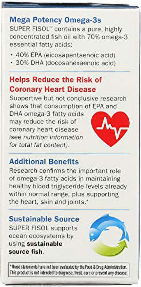 Nature'S Way Super Fisol Fish Oil, Supports Heart and Joint Health*, 90 Softgels