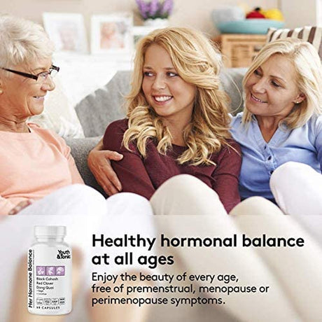 Youth & Tonic Hormone Balance & Candease Matrix & Kidney Cleanse Bundle 3 Pack for Woman | Female All Stages Hormonal & Digestive Imbalance Support