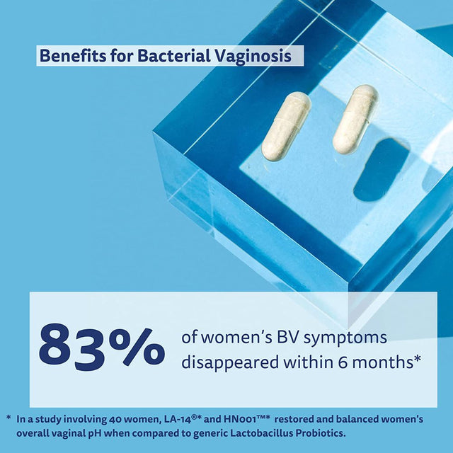 Happy V - Vaginal Probiotics for Women - Prebiotic Fiber & Vaginal Health Probiotics for Bacterial Vaginosis & Yeast Infection - Clinically Proven Safe & Effective Ph Balance for Women -30 D