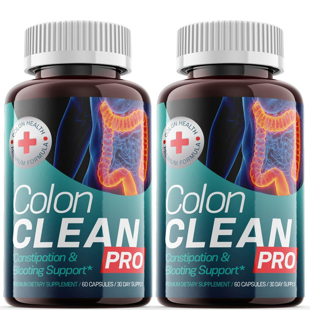 (2 Pack) Colon Clean Pro - Dietary Supplement for Digestion and Healthy Gut - Pills for Immune System, Digestive Function, Healthy Stomach, Reduces Bloat and Constipation - 120 Capsules