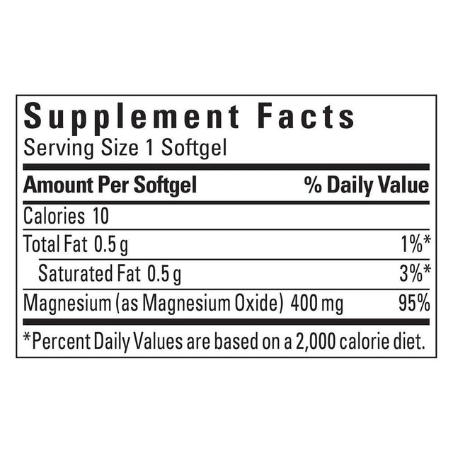 Nature Made Extra-Strength Magnesium 400 Mg - 180 Softgels