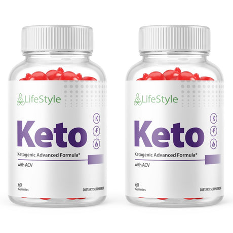 (2 Pack) Lifestyle Keto ACV Gummies - Supplement for Weight Loss - Energy & Focus Boosting Dietary Supplements for Weight Management & Metabolism - Fat Burn - 120 Gummies