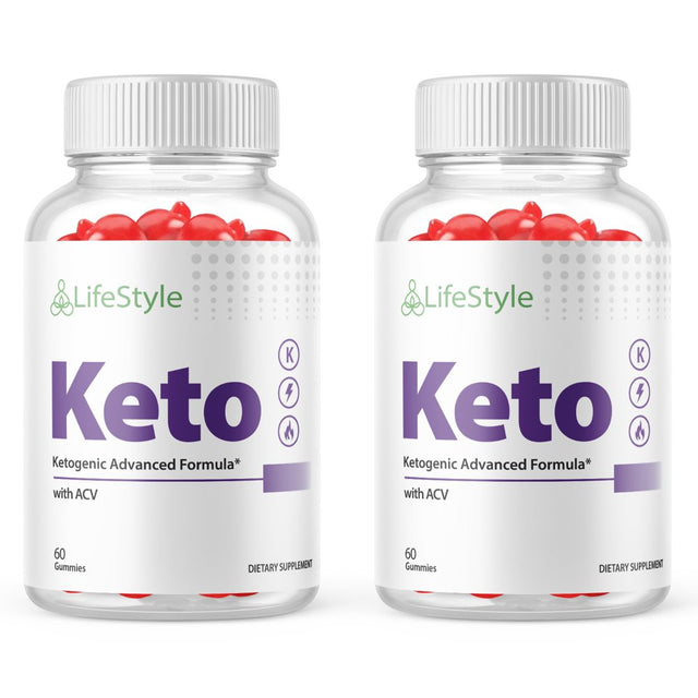 (2 Pack) Lifestyle Keto ACV Gummies - Supplement for Weight Loss - Energy & Focus Boosting Dietary Supplements for Weight Management & Metabolism - Fat Burn - 120 Gummies