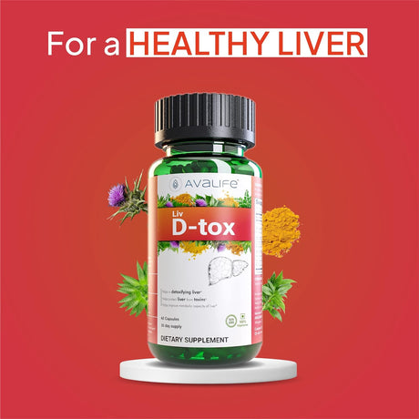 Liv D-Tox - Liver Cleanse & Detox Supplement (60 Capsules) with Turmeric Curcumin, Milk Thistle, and Natural Herbs to Aid Liver & Colon Support | Gluten Free, Vegetarian, Non-Gmo 30-Day Supply