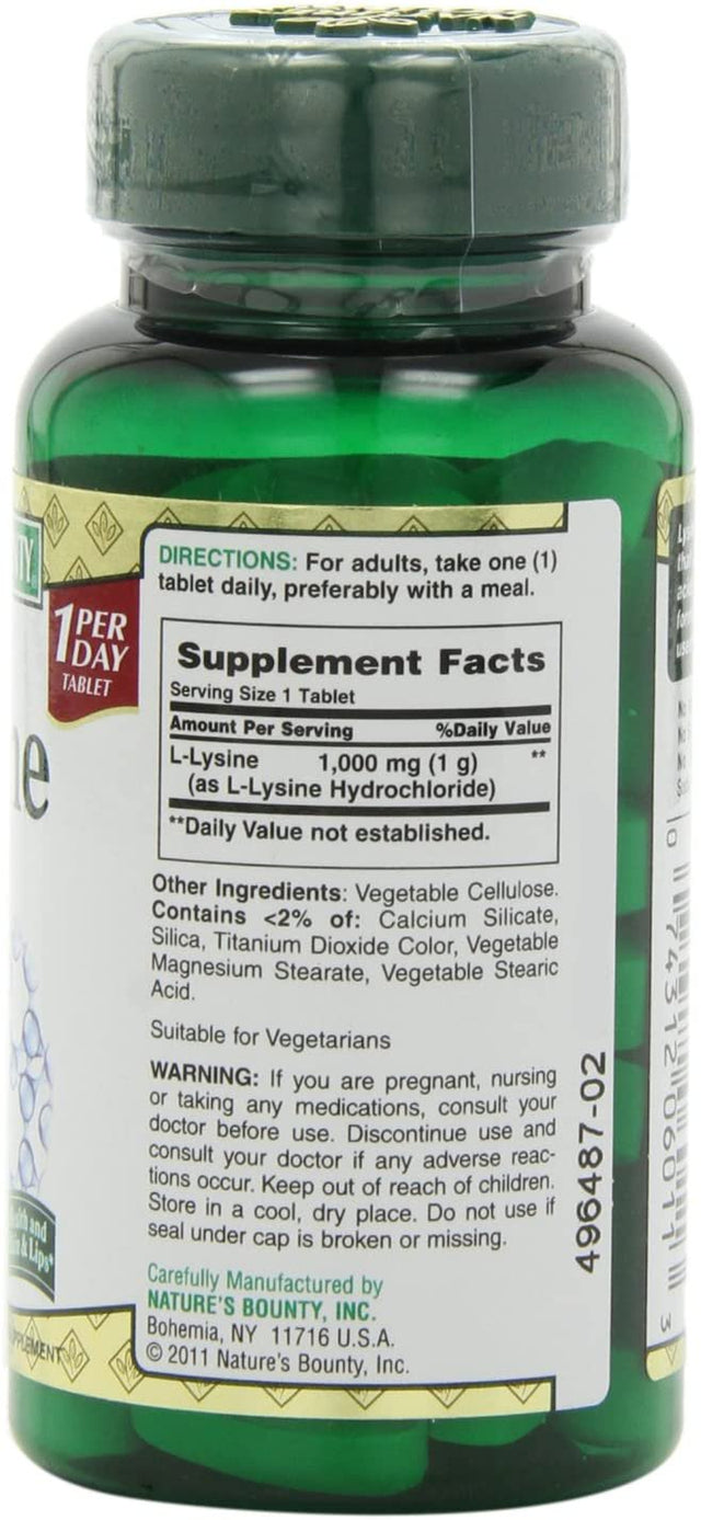 Nature'S Bounty L-Lysine 1000 Mg Tablets 60 Each - (Pack of 3)