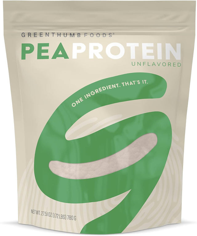 Green Thumb Foods - Pea Protein Powder - Unflavored & Unsweetened - Plant Based - Non-Gmo - Keto-Friendly - Vegan - Fermented Yellow Peas - Dairy, Gluten, Nut, & Soy Free - Shelf Stable - 30 Servings