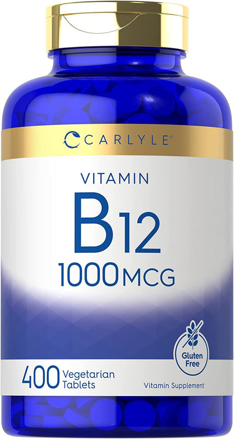 Vitamin B12 1000Mcg | 400 Tablets | Vegetarian Formula | by Carlyle