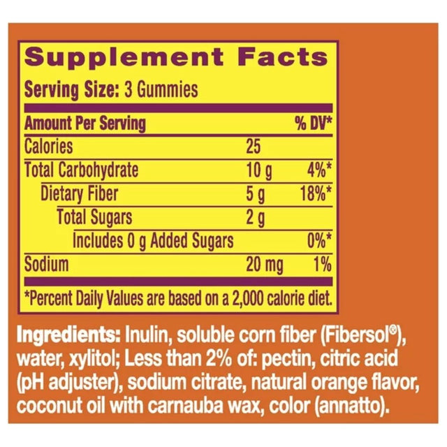 Metamucil Daily Fiber Supplements, Fiber Gummies for Digestive Health, Plant-Based Fiber, 105 Ct