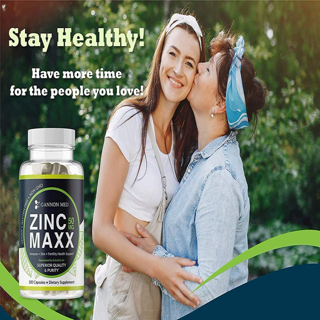 Zinc Maxx - Maximum Zinc Gluconate 50 Mg per Dose - 100 Day Supply - High Potency & Absorbance - Gentle on Stomach - Professional Grade - Antioxidant - Vegan - Additive Free - Non-Gmo - USA (6 Pack)