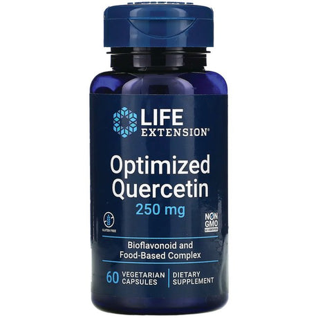 Life Extension Optimized Quercetin, 250 Mg - Supports Immune & Heart Health - Gluten Free, Non-Gmo - 60 Vegetarian Capsules