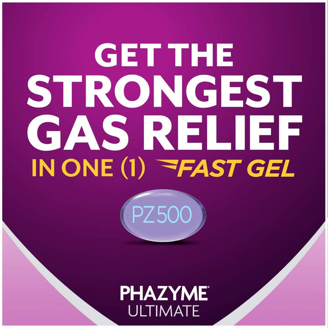 Phazyme Ultimate Gas & Bloating Relief, Works in Minutes, 20 Fast Gels