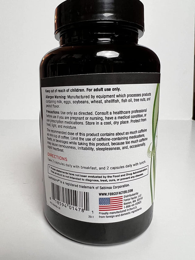 FORCE FACTOR Probioslim Weight Loss Essentials Complete Daily Digestive Health and Weight Loss Probiotic Supplement for Women and Men with Electrolytes and Green Tea Extract, 120 Capsules