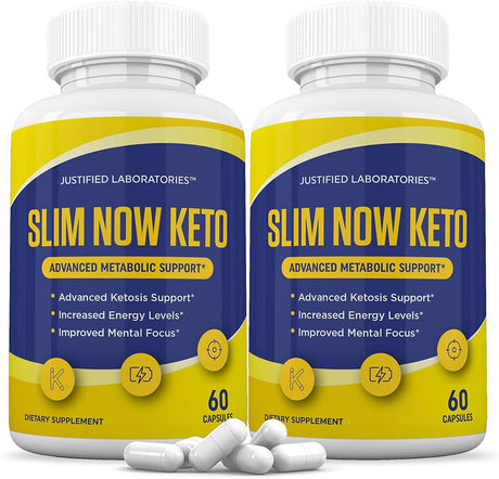 (2 Pack) Slim Now Keto Maxx Pills Includes Apple Cider Vinegar Gobhb Exogenous Ketones Advanced Ketogenic Supplement Ketosis Support for Men Women 120 Capsules