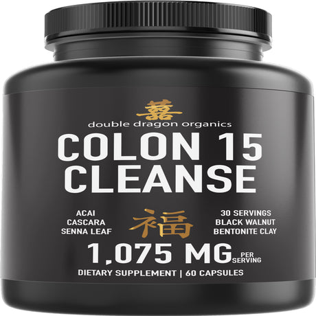 Colon 15 Cleanse Gentle Colon Cleanse for Digestive Health & Gut Flora 1,075Mg