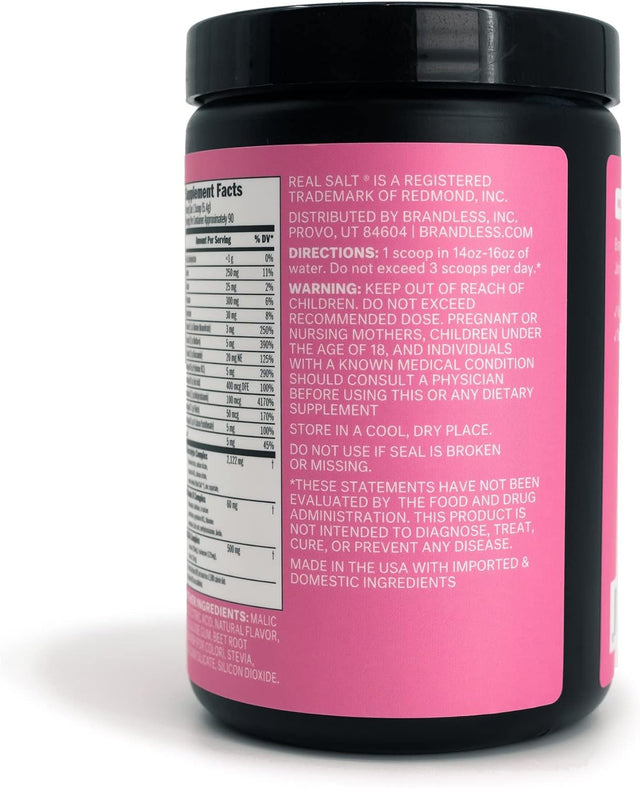 Brandless Enhanced Electrolyte Powder, Hydration Multiplier Electrolyte Drink Mix Contains Potassium Zinc & Magnesium for Hydration Sugar Free Electrolyte Powder 486 G (Lemon Berry)