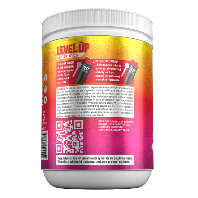 Revsupps Level up Nootropic Pre Workout Supplement, Brain-Boosting Enhanced Focus Support Formula