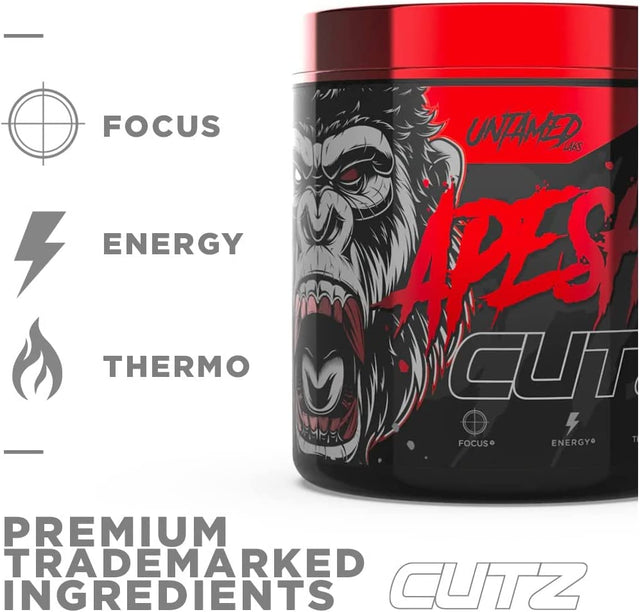 Primeval Labs Ape Sh*T Cutz Thermogenic Pre Workout & Fat Burner | Scientifically Formulated Preworkout Powder | Increased Endurance, Athletic Performance, Calorie Burning, Sweet Tea, 50 Servings