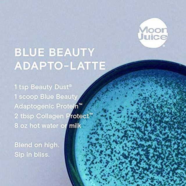 Moon Juice - Blue Beauty - Adaptogenic Plant Based Protein Powder with Ashwagandha, Amla & Blue Spirulina - Energy Support - 9 Amino Acids - Keto, Vegan, Non-Gmo, Sugar-Free, Gluten-Free (16Oz)