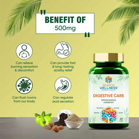 Search Wellness Digestive Care for Digestive Health, Gut Balance, and Comfortable Digestion and Immunity-60 Capsule