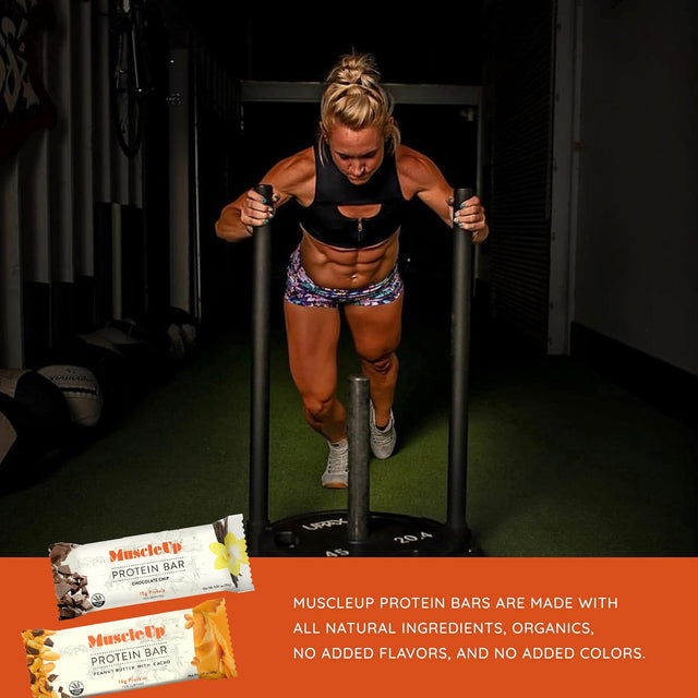 Muscleup Gluten Free and Non-Gmo Sweet Potato Protein Bar (Peanut Butter with Cacao Nibs, 12 Bars)