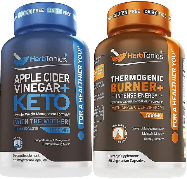 Herbtonics Apple Cider Vinegar plus Keto with Burner +