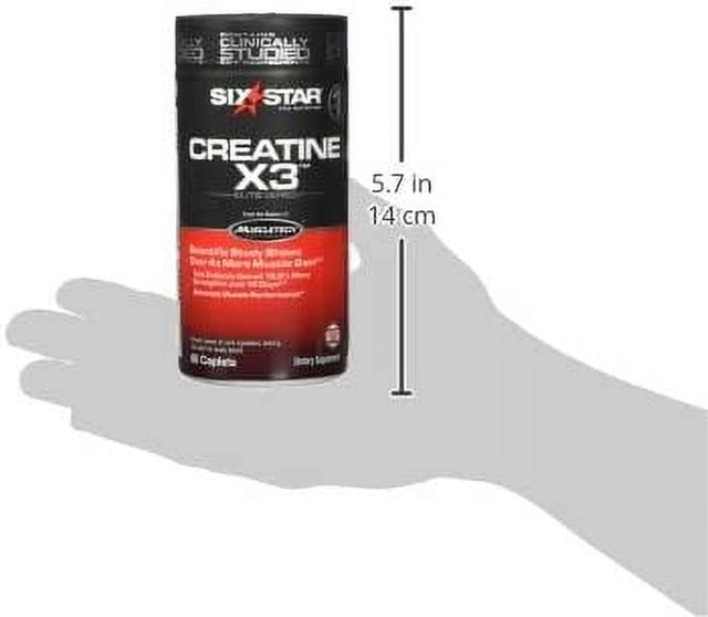 Six Star Creatine Pills Post Workout X3 Creatine Capsules Creatine Monohydrate Blend Muscle Recovery & Muscle Builder for Men & Women Creatine Supplements, 20 Servings Pills 60 Count (Pack of 1)