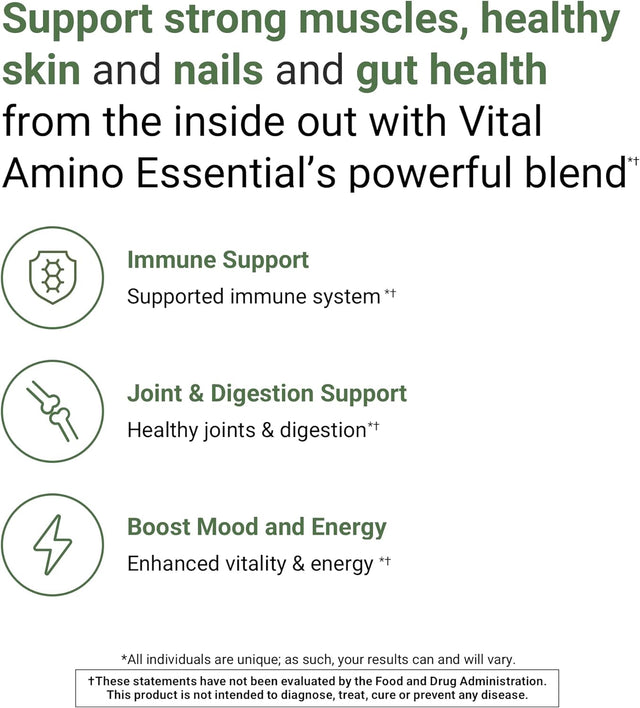 ACTIVATEDYOU Vital Amino Essentials, Complete Essential Amino Acids + Elderberry + Vitamin D3 Support Supplement, Citrus Guava Flavor, 30 Servings