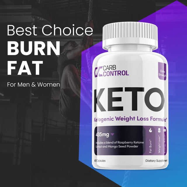 Carb Control Keto - Ketogenic Weight Loss - Energy & Focus Boosting Dietary Supplements for Weight Management & Metabolism - Advanced Fat Burn Raspberry Ketones Pills - 120 Capsules (2 Pack)