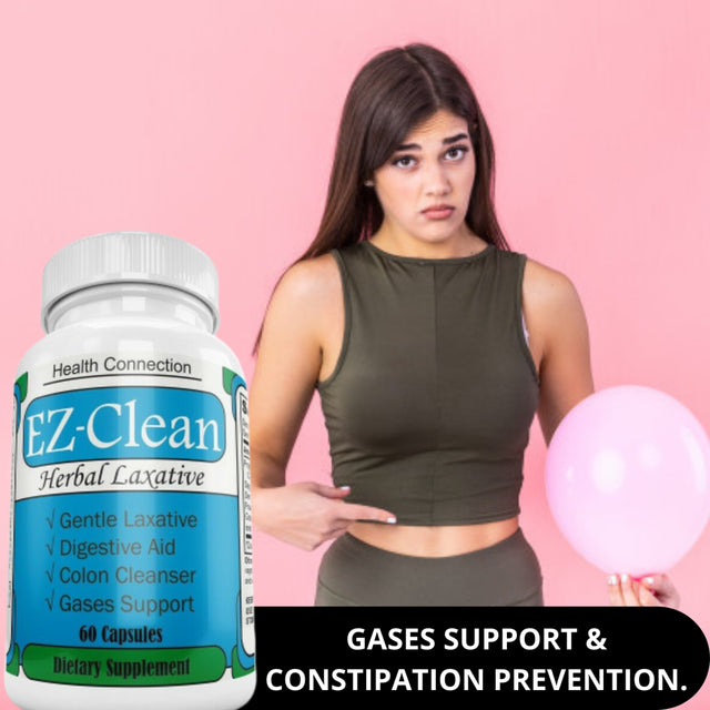 Ez-Clean Herbal Colon Cleanser, Weight Loss, Effective Detox and Digestive Pills - 60 Capsules