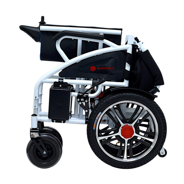 HERCULES Lite Ex Foldable Lightweight Electric Power Wheelchair, Motorized Long Range Heavy Duty Travel Safe