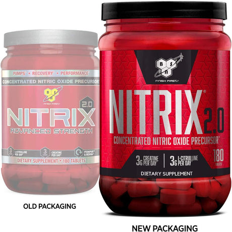 BSN Nitrix 2.0 Advanced Strength Tablets,180 Ct